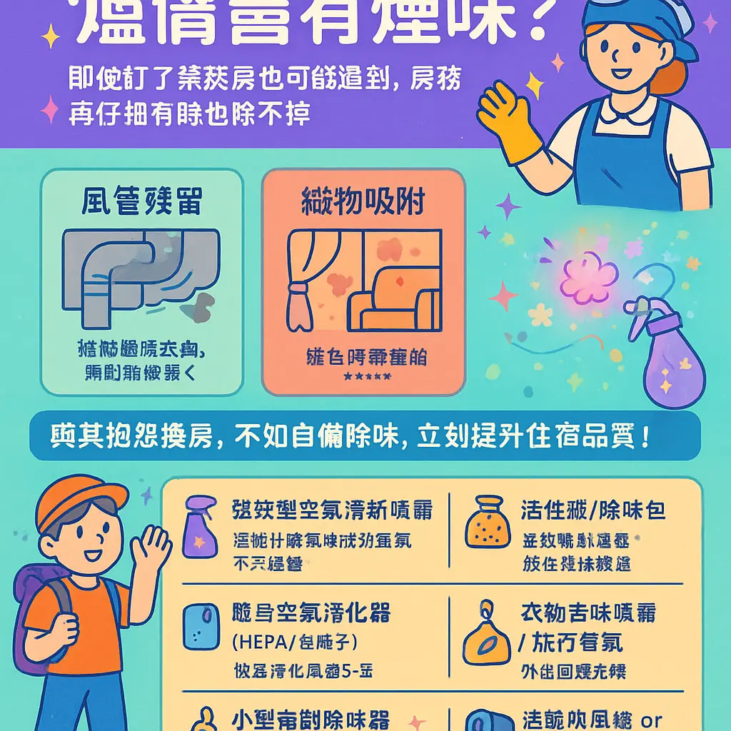 汽車旅館 為什麼會有煙味？ - 房務