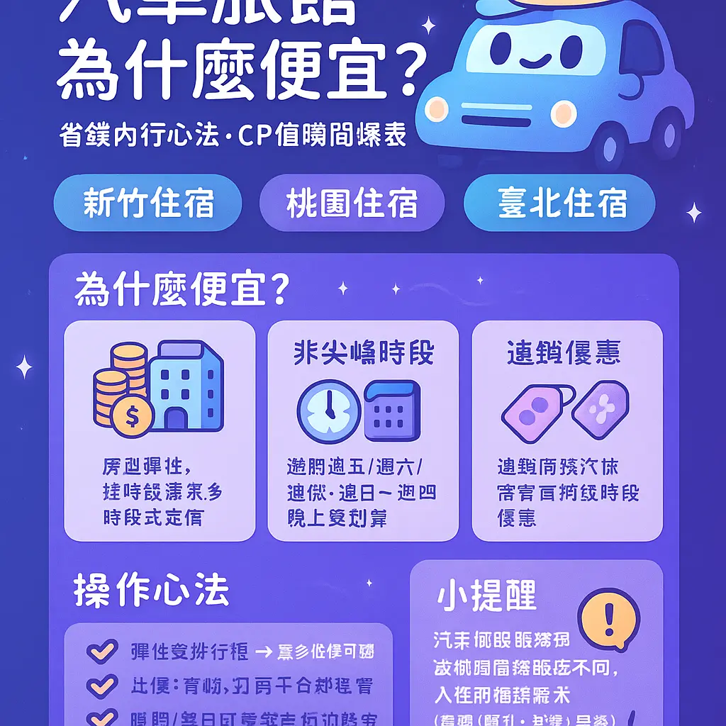 汽車旅館為什麼便宜 - 新竹住宿