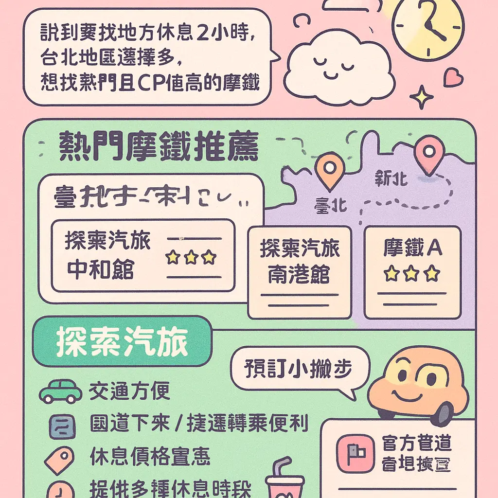 汽車旅館休息2小時 - 休息方案