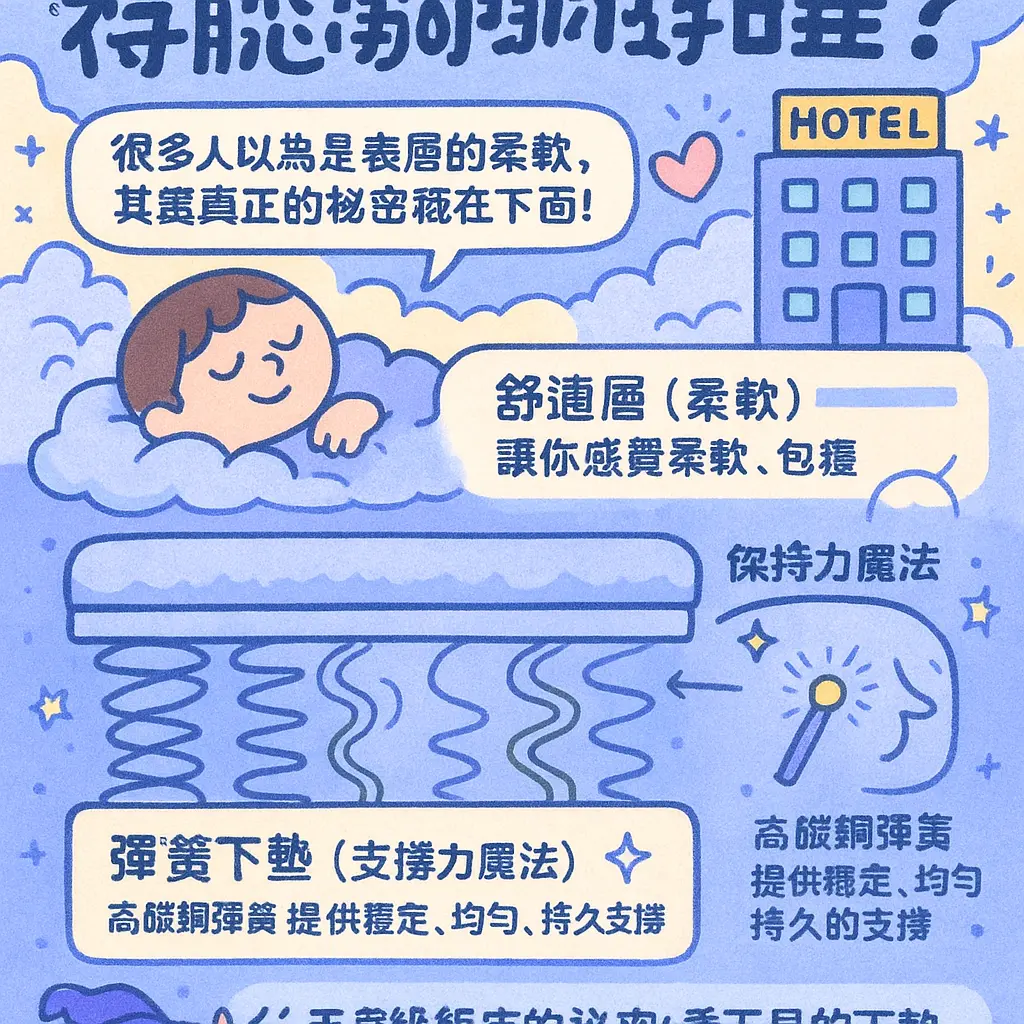 飯店的床為什麼那麼好睡？ - 連結式牀墊